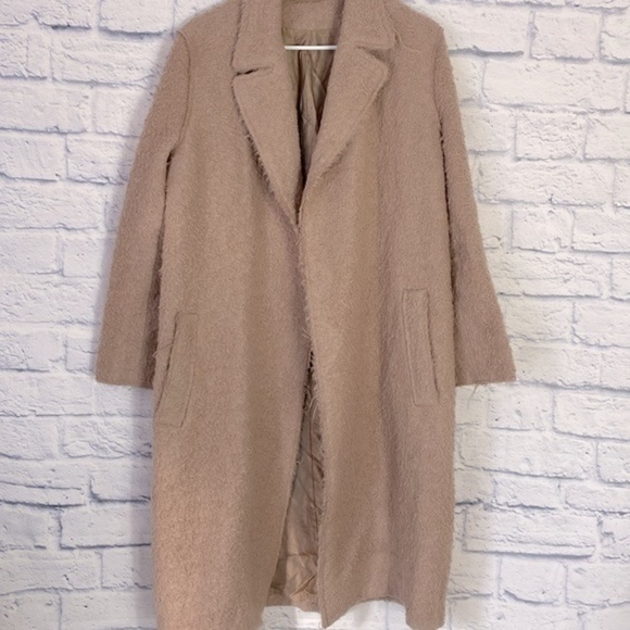 Helmut Lang camel shaggy alpaca coat medium - Picture 5 of 11